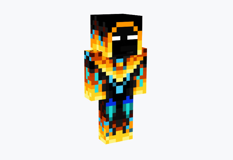 Cloaked Fire Mage / Minecraft Skin