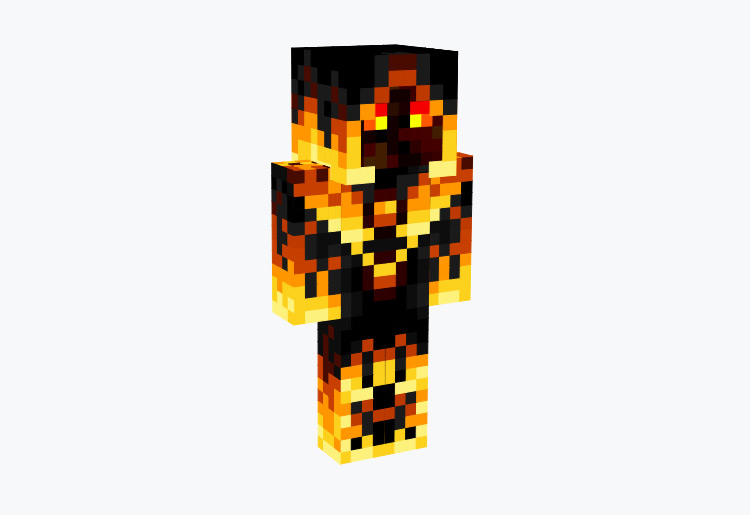 Flamed Pyromancer with Cloak / Minecraft Skin