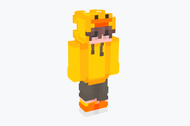 Yellow Duck Hoodie Boy / Minecraft Skin