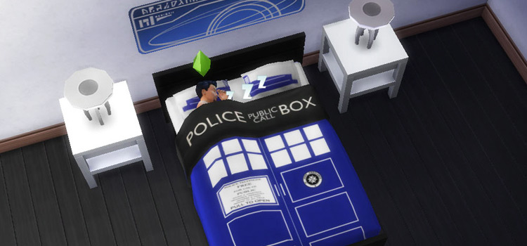 Tardis Dr Who Bedset CC / Sims 4