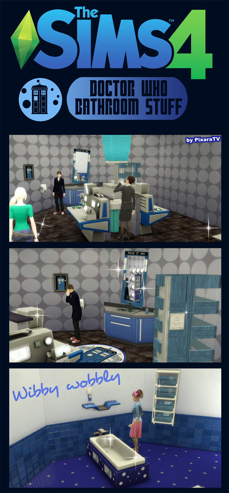 Doctor Who Bathroom Stuff for The Sims 4