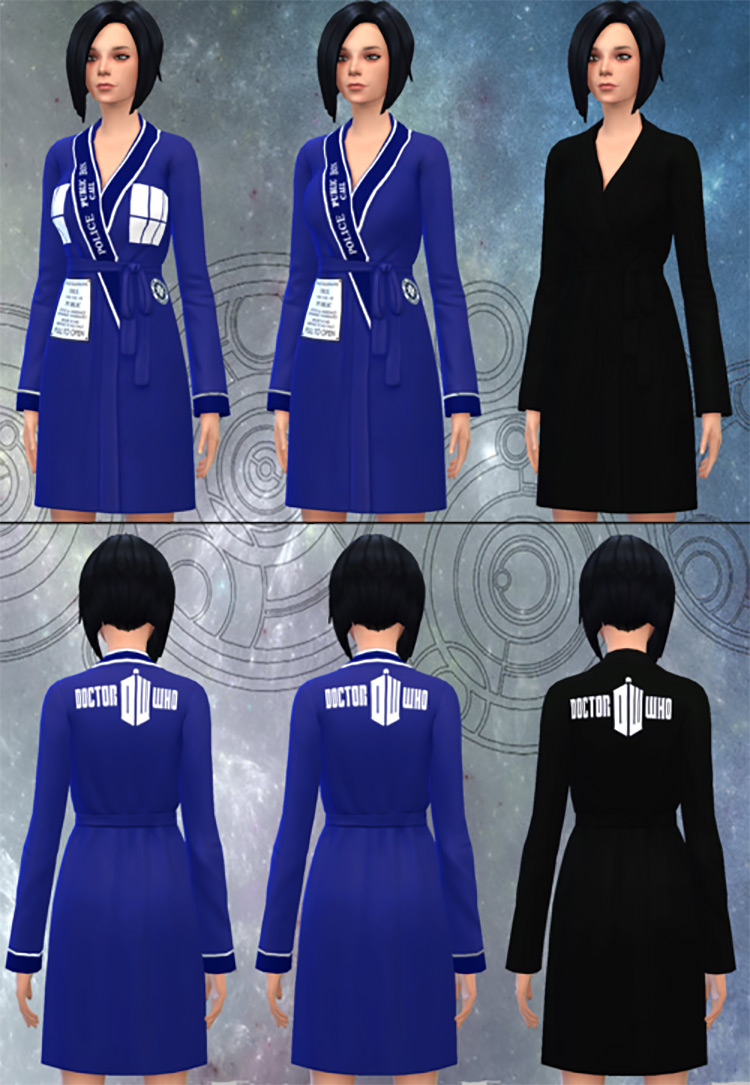 Doctor Who Bathrobe Set / TS4 CC