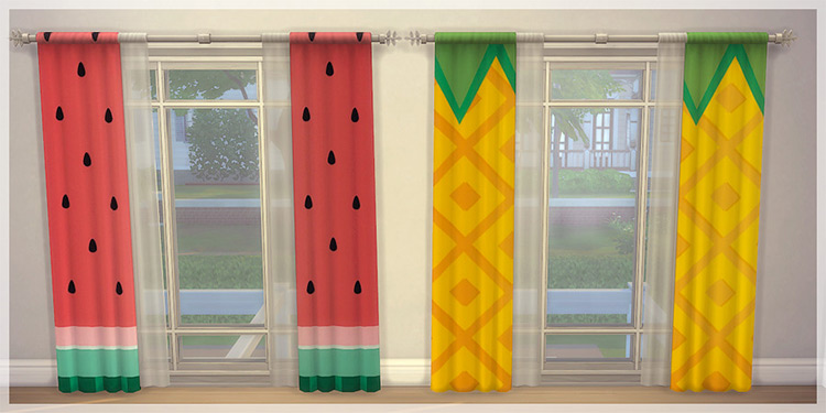 Colorful Curtains for The Sims 4
