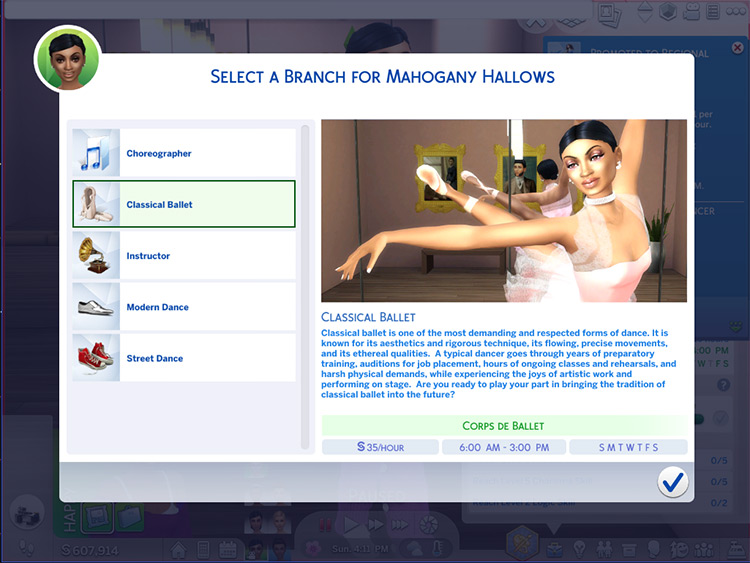 Ultimate Dancer Career Mod / TS4