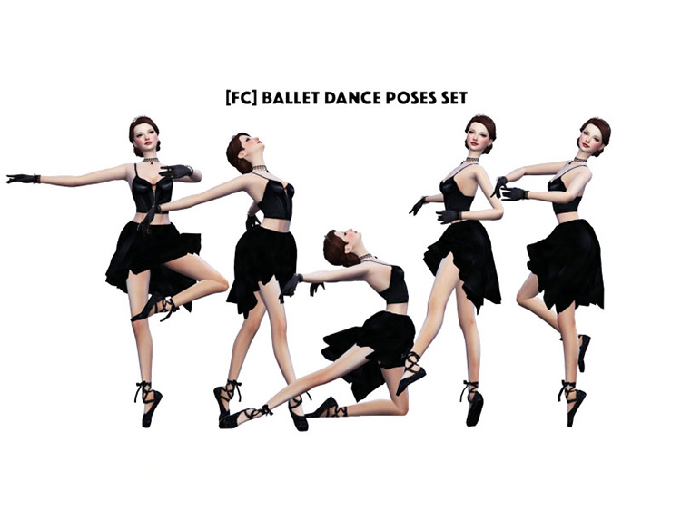 Ballet Dance Pose Set for The Sims 4