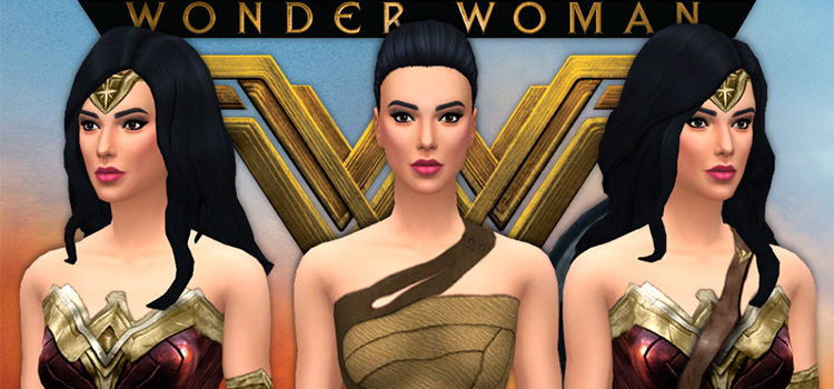 Wonder Woman CC Cosplay Outfit (Sims 4)