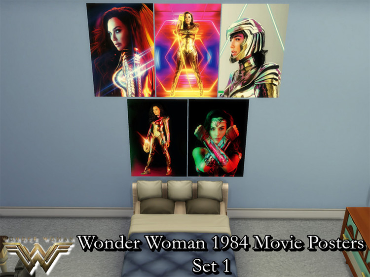 Wonder Woman 1984 Poster Set / Sims 4 CC