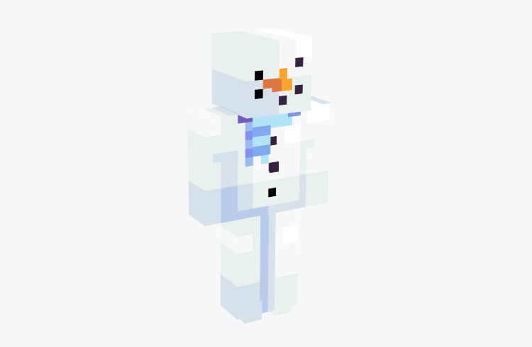 Typical Snowman with Carrot & Scarf / Minecraft Skin