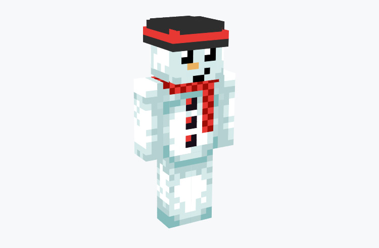 Snowman with Red Scarf & Hat / Minecraft Skin