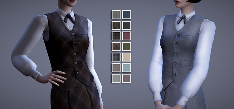 Scholar Vest and Skirt Set / Sims 4 CC