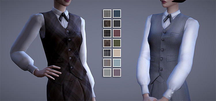 Sims 4 Vest   Waistcoat CC  All Free    FandomSpot - 20