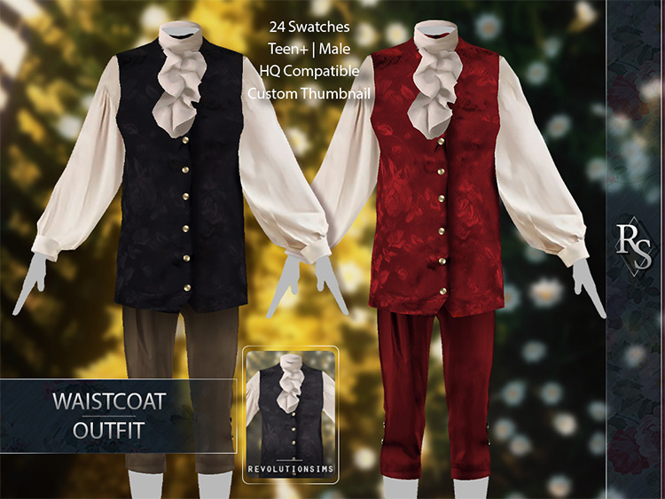 Sims 4 Vest   Waistcoat CC  All Free    FandomSpot - 54