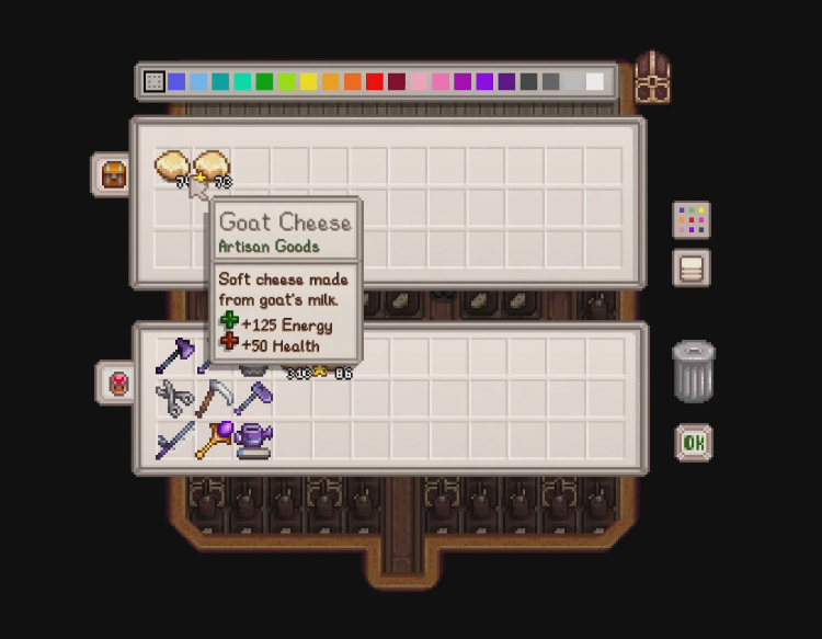 Goat Cheese in Menu / Stardew Valley screenshot