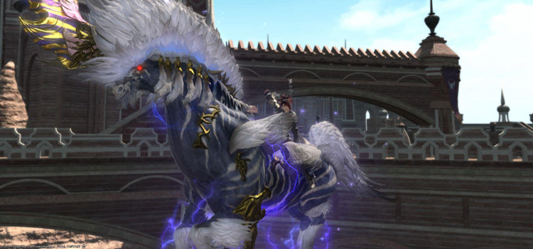 Riding on Ixion Mount in FFXIV