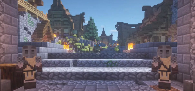 Skyrim Guards Area in Minecraft (Credit Laff)