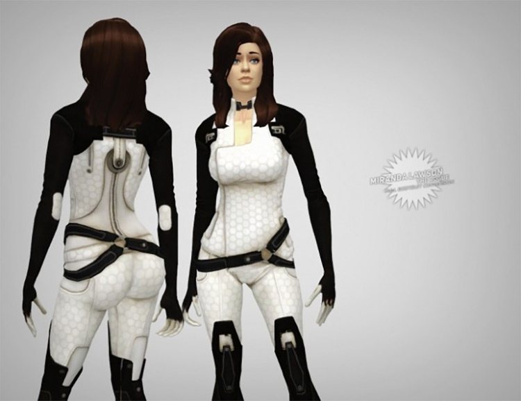 Sims 4 Miranda’s Bodysuit (Mass Effect CC)