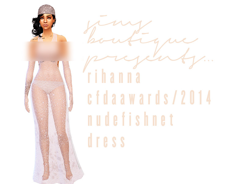 Rihanna 2014 CFDA Awards Dress (Clean) TS4 CC