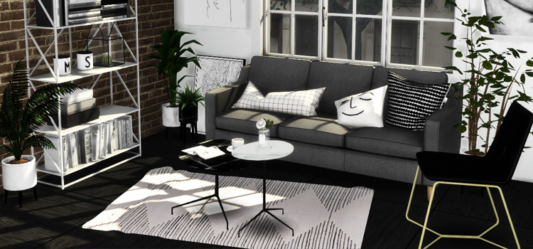 West Elm & TOm Dixon Living Room CC (The Sims 4)