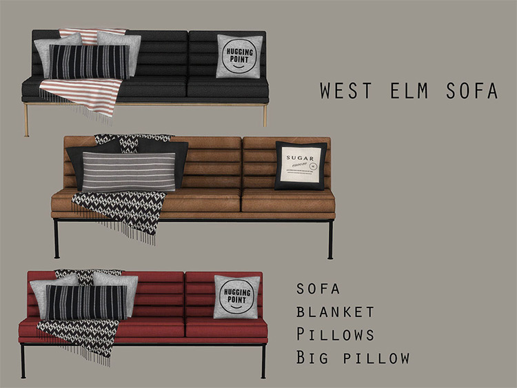 West Elm Sofa / Sims TS4 CC