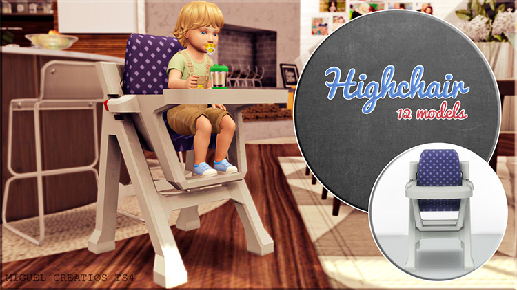 Miguel Creations’ Toddler High Chair for The Sims 4