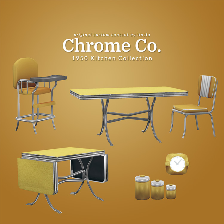 Chrome Co. High Chair / Sims 4 CC