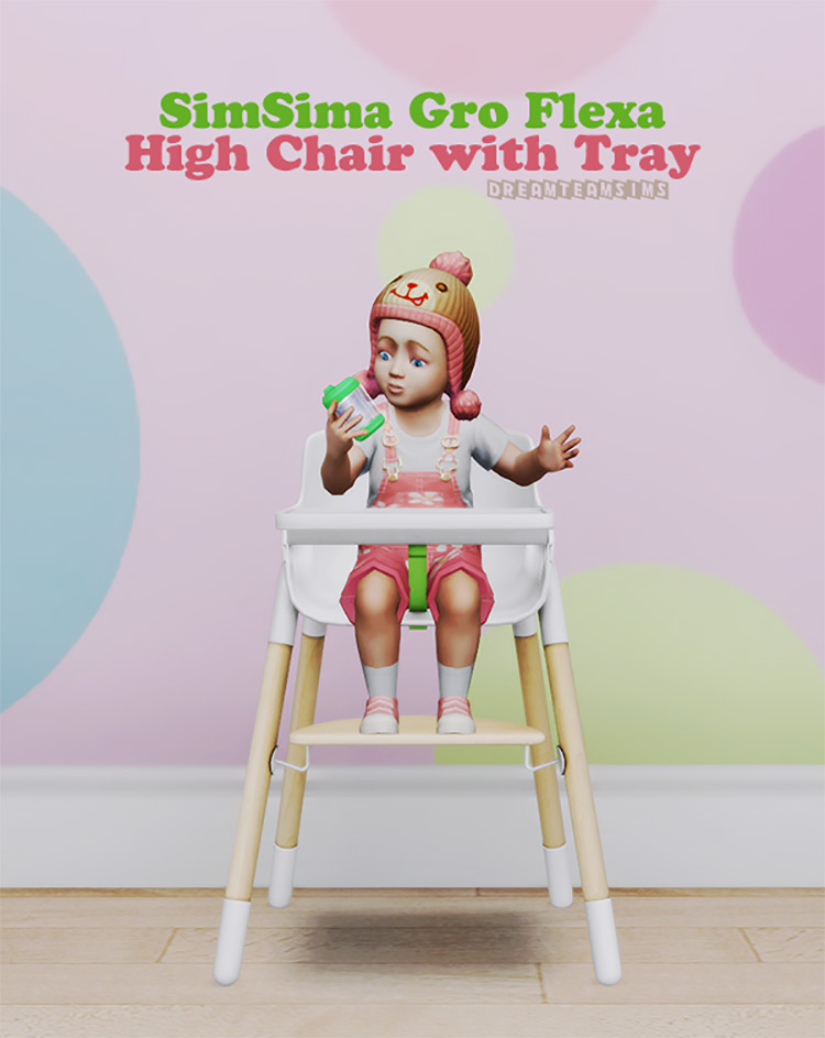 SimaSima Gro Flexa High Chair With Tray for The Sims 4