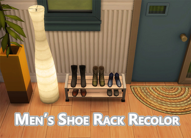 Men’s Shoe Rack Recolor CC for The Sims 4