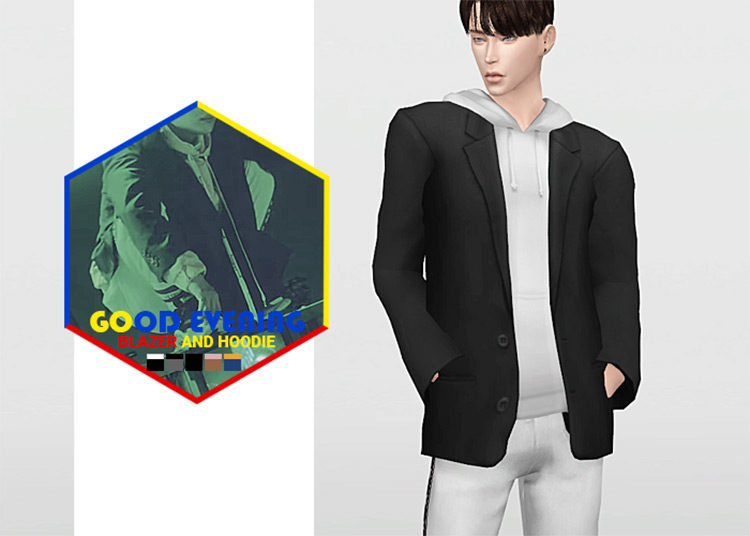 Good Evening Blazer and Hoodie for The Sims 4
