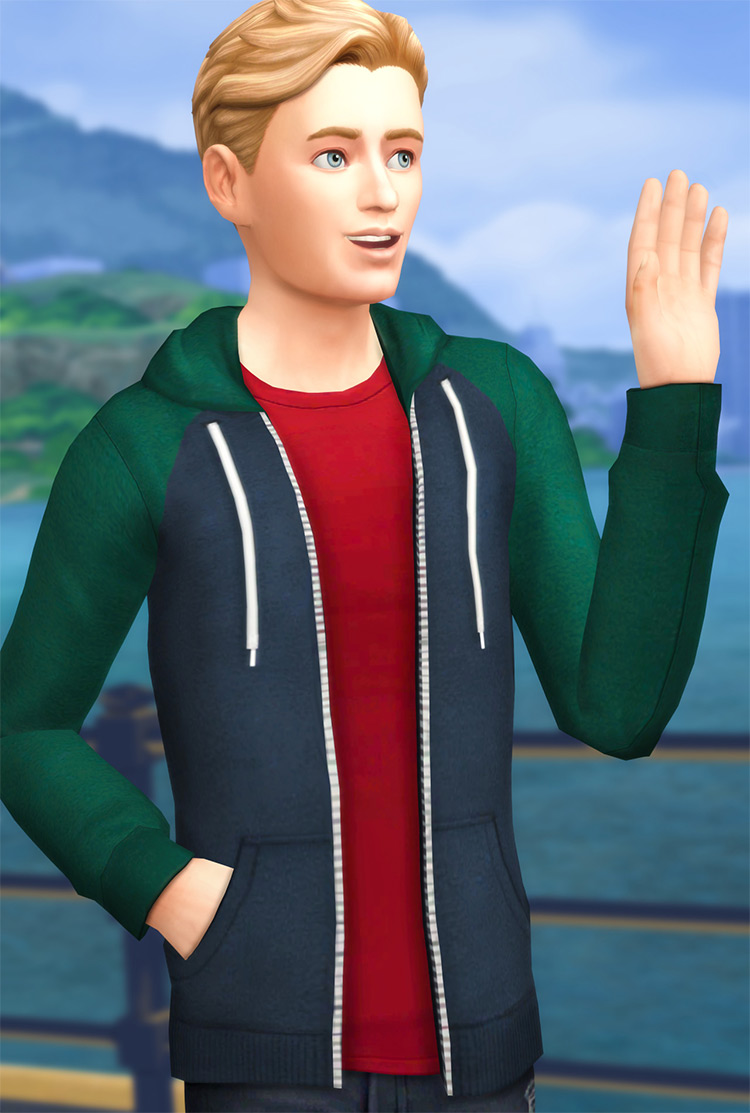 Zip-Up Hoodies Set / TS4 CC