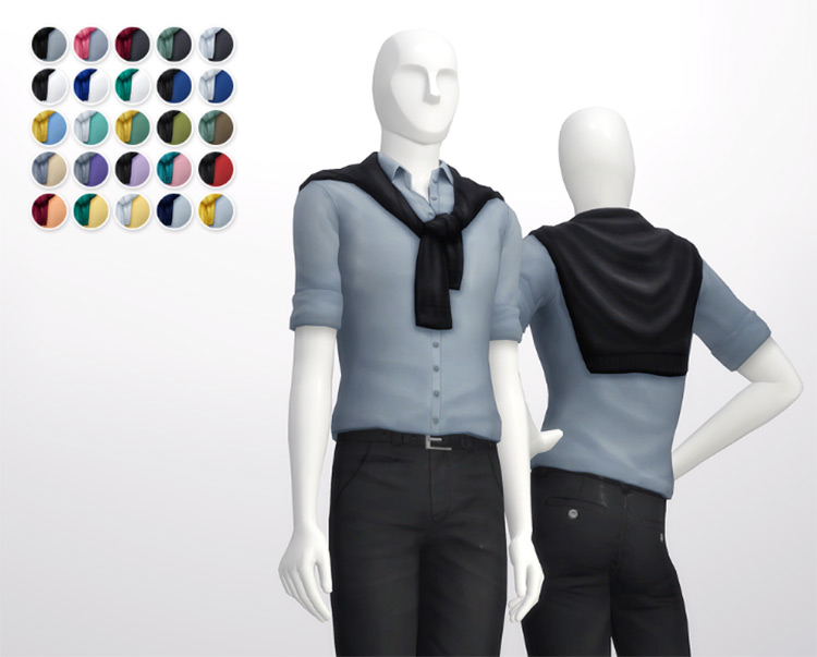 Preppy Shoulder Sweater / Sims 4 CC