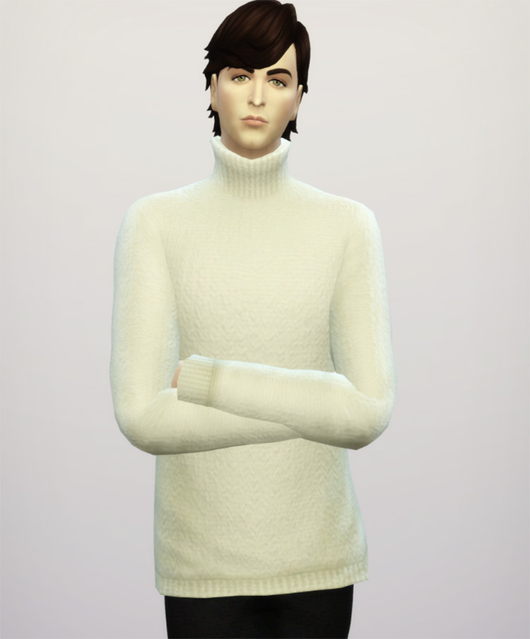 Male Turtleneck Sweater Set / TS4 CC