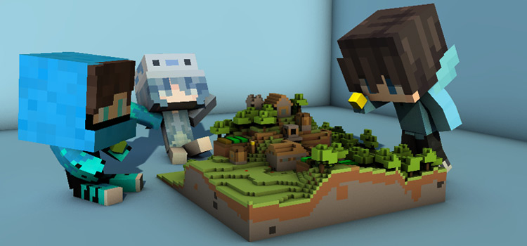 Blue Minecraft Skins Building A World