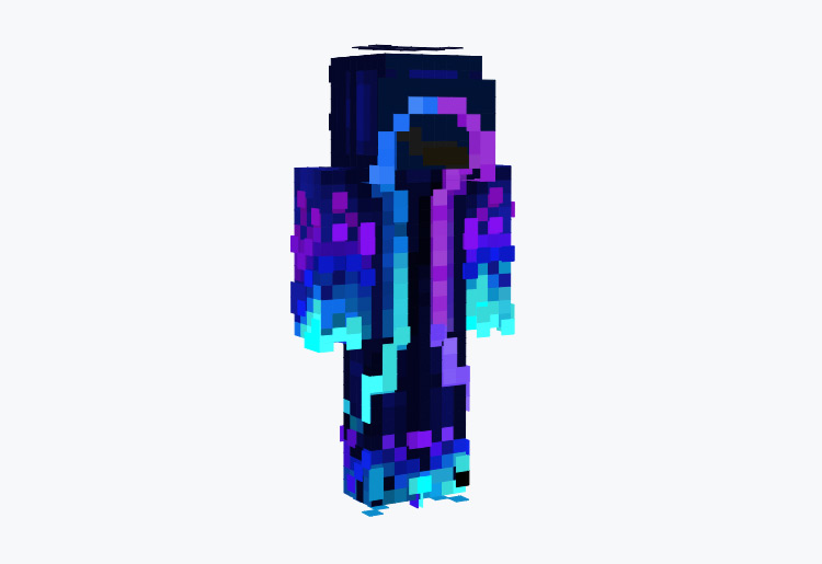 Blue Wizard Cloaked Minecraft Skin