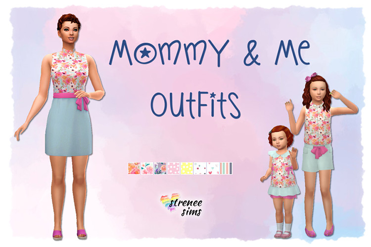 Mommy & Me Outfits / TS4 CC