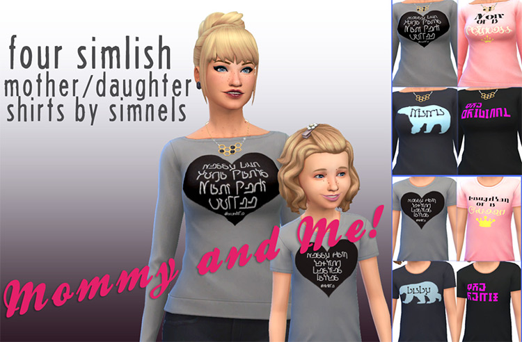 Mother/Daughter Shirts for The Sims 4