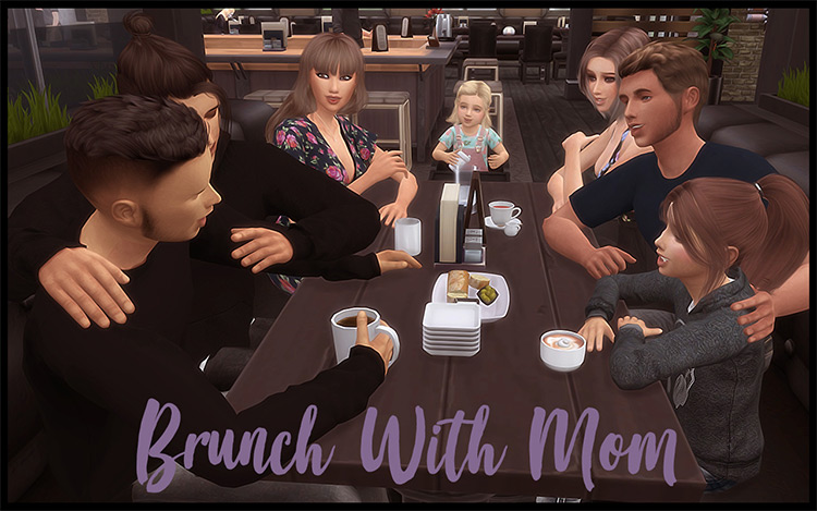 Brunch With Mom Pose Pack / Sims 4