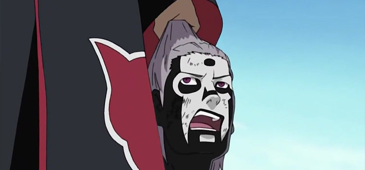 Kakuzu Holding Hidans Head in Naruto Anime