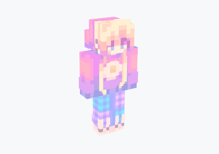 Blonde Girl with Pastel Pajamas / Minecraft Skin