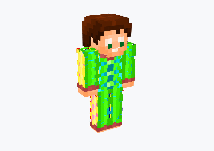 Spastic Colorful Pajamas / Minecraft Skin