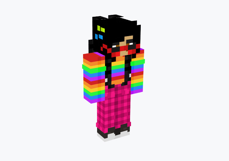 Colorful Pajama Party Girl / Minecraft Skin
