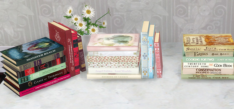 X9 Books Clutter Set (The Sims 4)
