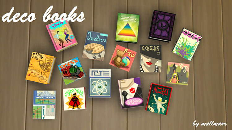 Deco Books Clutter / Sims 4 CC