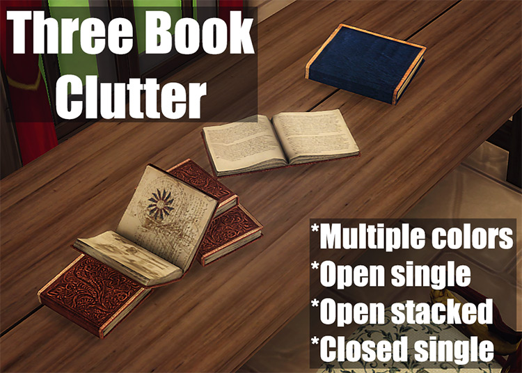 Dragon Age Books Clutter / TS4 CC
