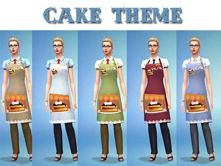 Bake It! Aprons For Women / Sims 4 CC