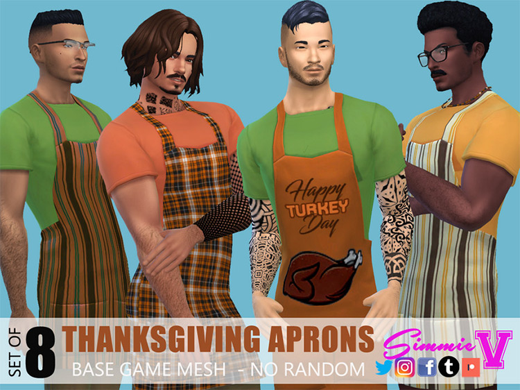 Thanksgiving Aprons for The Sims 4