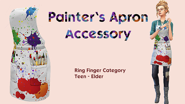Painter’s Apron Accessory for The Sims 4