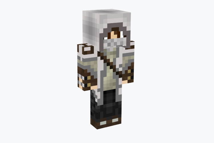 White Hooded Snow Hunter / Minecraft Skin