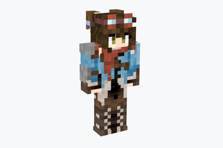 Steampunk Explorer Girl (Brunette) Minecraft Skin