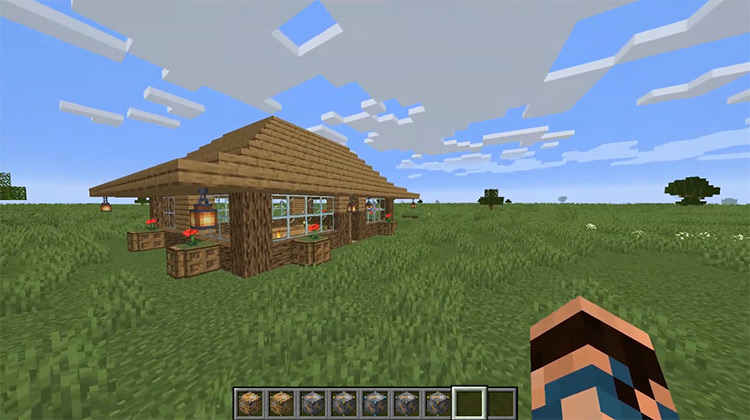 InstaHouses mod for Minecraft