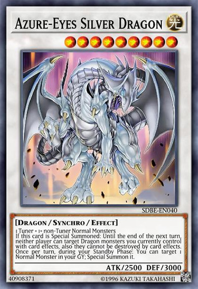 Azure-Eyes Silver Dragon Yu-Gi-Oh Card